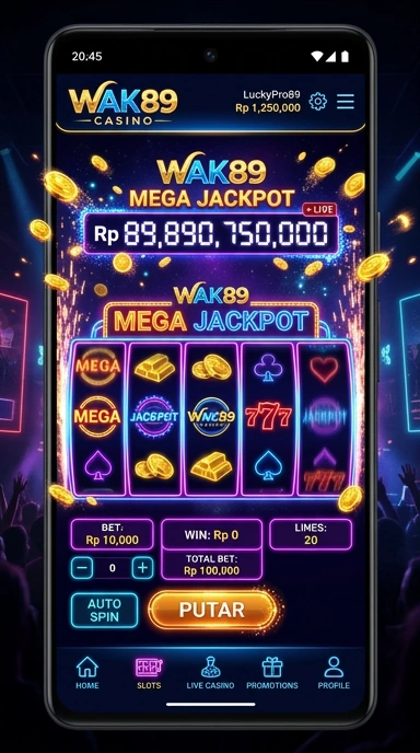 Screenshot tampilan utama aplikasi wak89 yang menarik.
